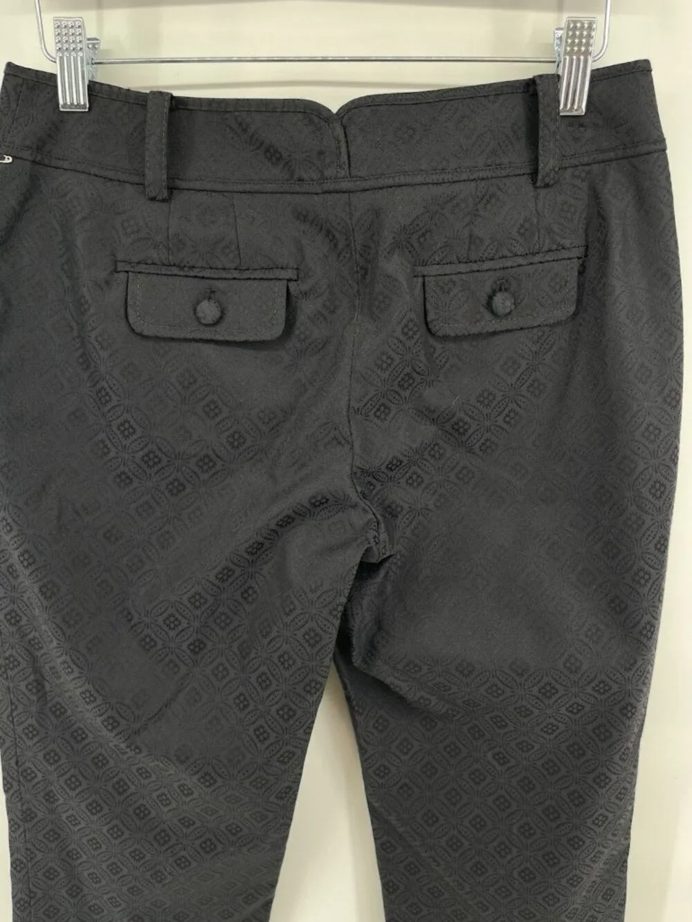 NWT Ann Taylor LOFT Margo Fit Black Geo Print Event Riviera Pants‎ Women 4P